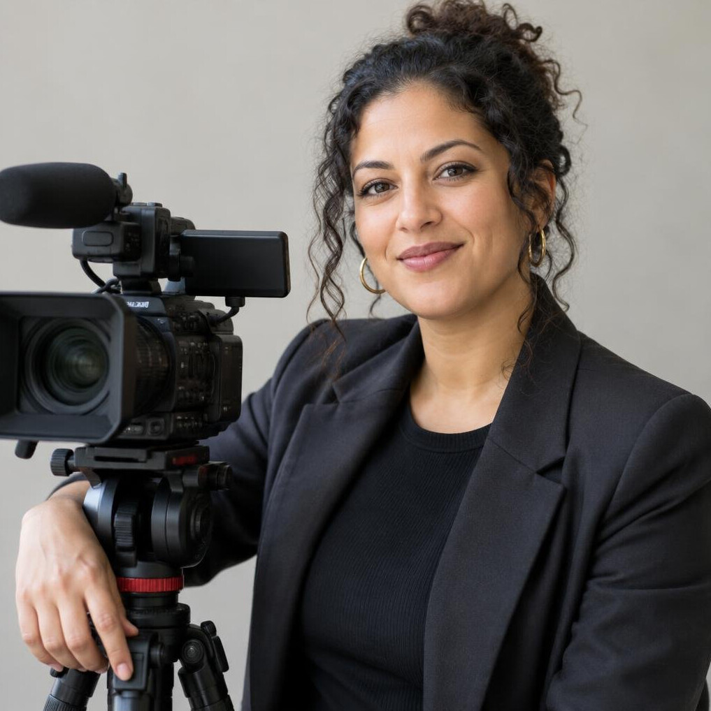 Portrait of a woman camera operator